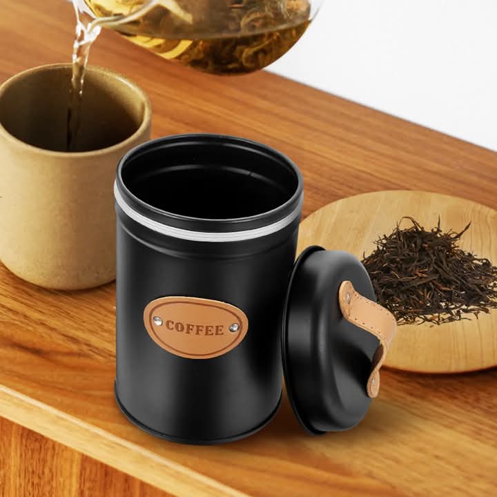 3 Pcs Kitchen Counter Top Metal Jar Set