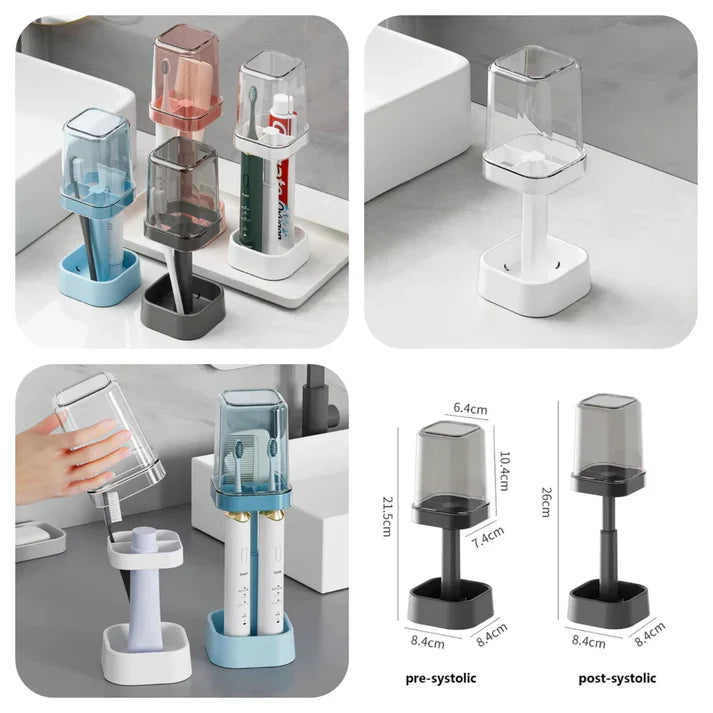 Adjustable Quick-Dry Toothbrush & Tumbler Holder