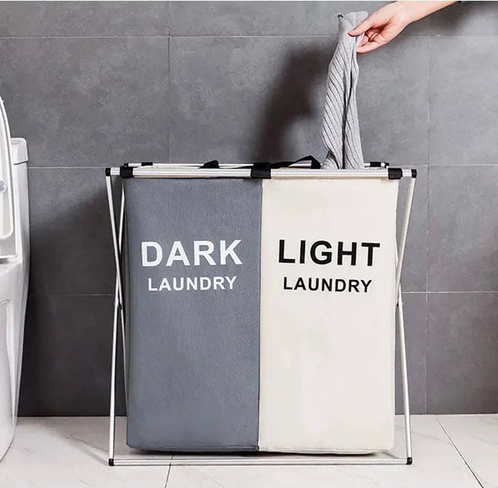 2/3 Grid Laundry Basket With Stand foldable laundry bag