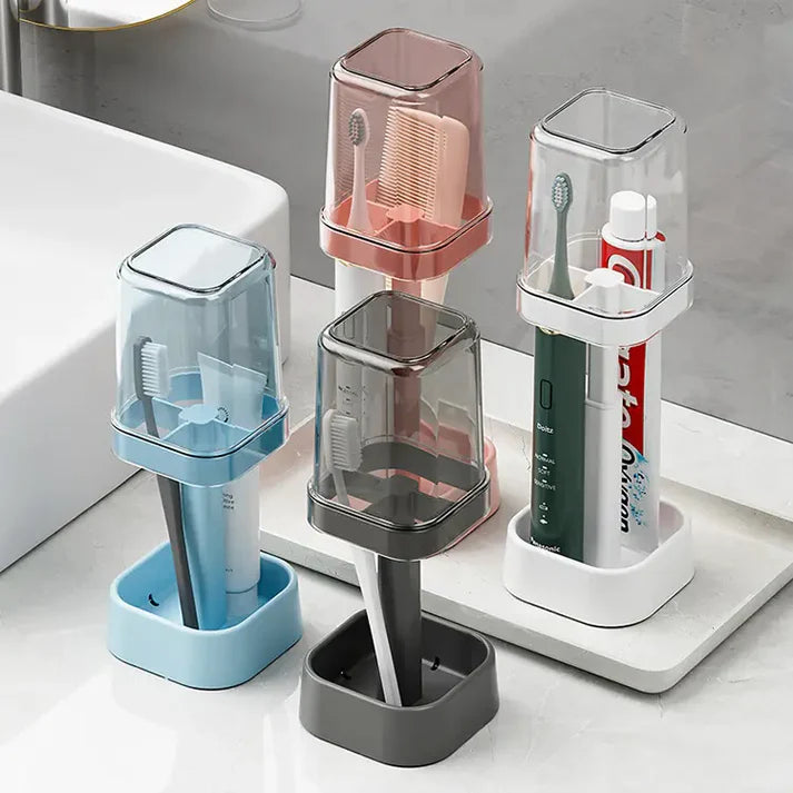 Adjustable Quick-Dry Toothbrush & Tumbler Holder