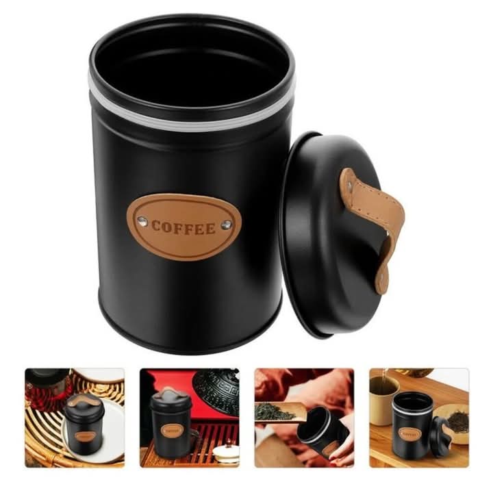 3 Pcs Kitchen Counter Top Metal Jar Set