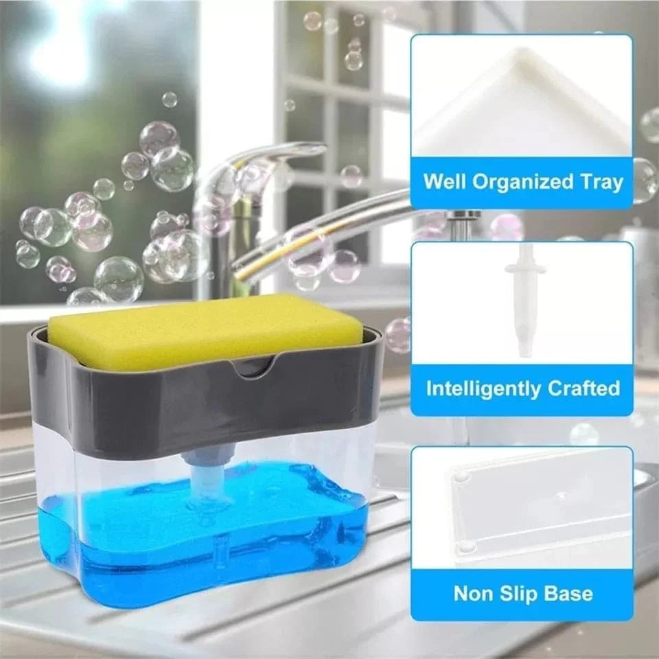 2 in 1 soap dispenser with sponge