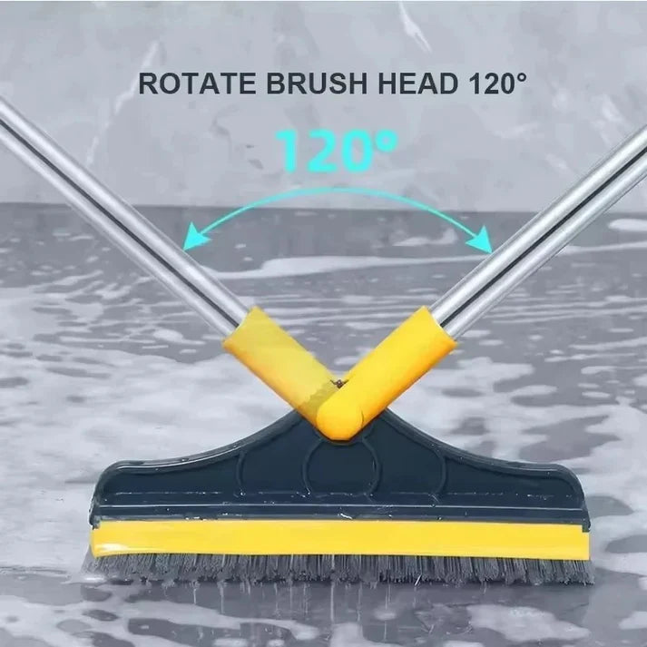 2-in-1 Tile & Floor Cleaning Brush with Scraper